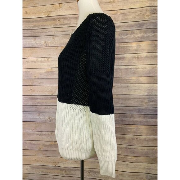 Preston Womens Small Colorblocked Sweater Black - Picture 3 of 8